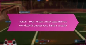 Read more about the article Twitch Drops: Historialliset tapahtumat, Merkittävät pudotukset, Fanien suosikit