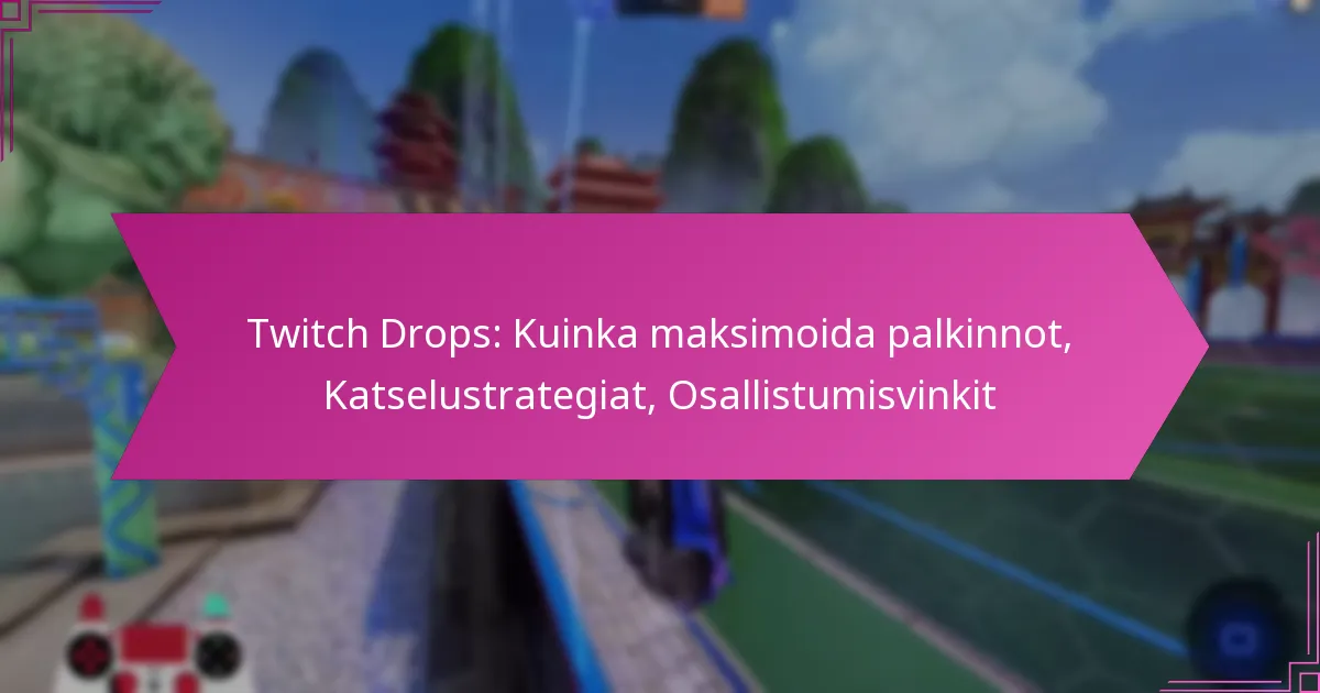 Read more about the article Twitch Drops: Kuinka maksimoida palkinnot, Katselustrategiat, Osallistumisvinkit