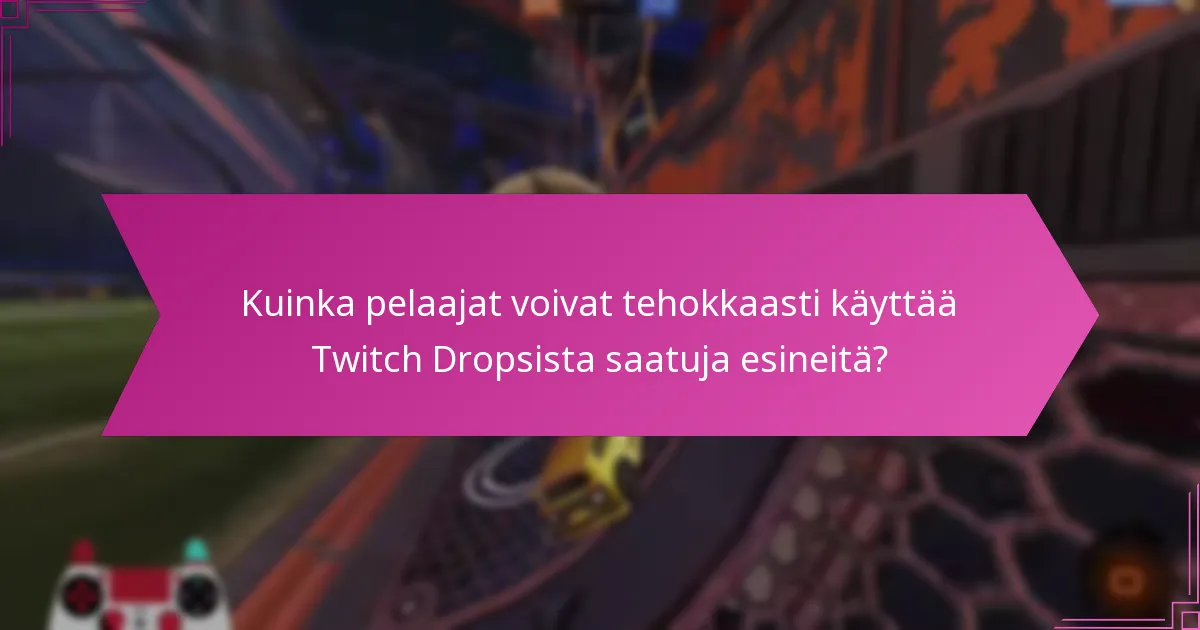 Kuinka pelaajat voivat tehokkaasti käyttää Twitch Dropsista saatuja esineitä?