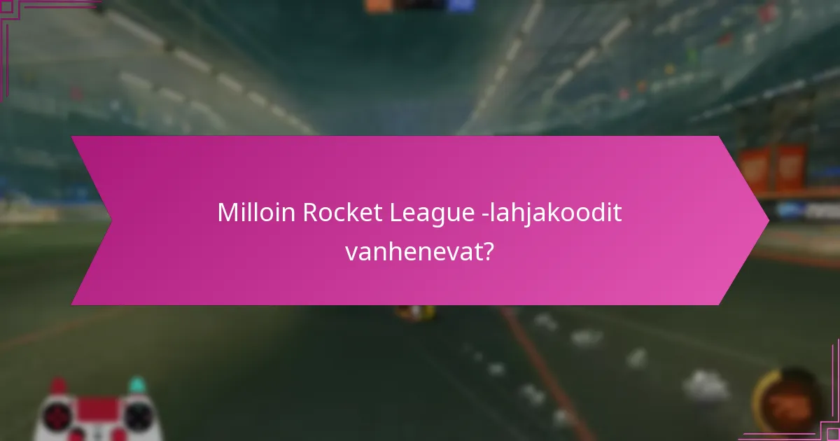 Mitkä ovat nykyiset mainoskoodit Rocket Leaguessa?
